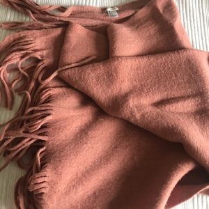 Anthropologie large blanket scarf throw - pink